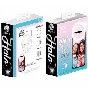 iJoy Studio Halo Clip On Selfie Ring Light with Adjustable Lighting